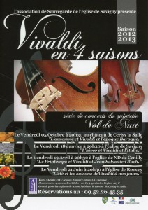 Affiche de l'animation musicale VIVALDI en 4 Saisons